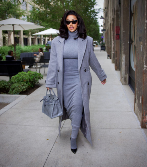 Cardi B Monochrome Ensemble for Business Meeting in Los Angeles, October 2024 4