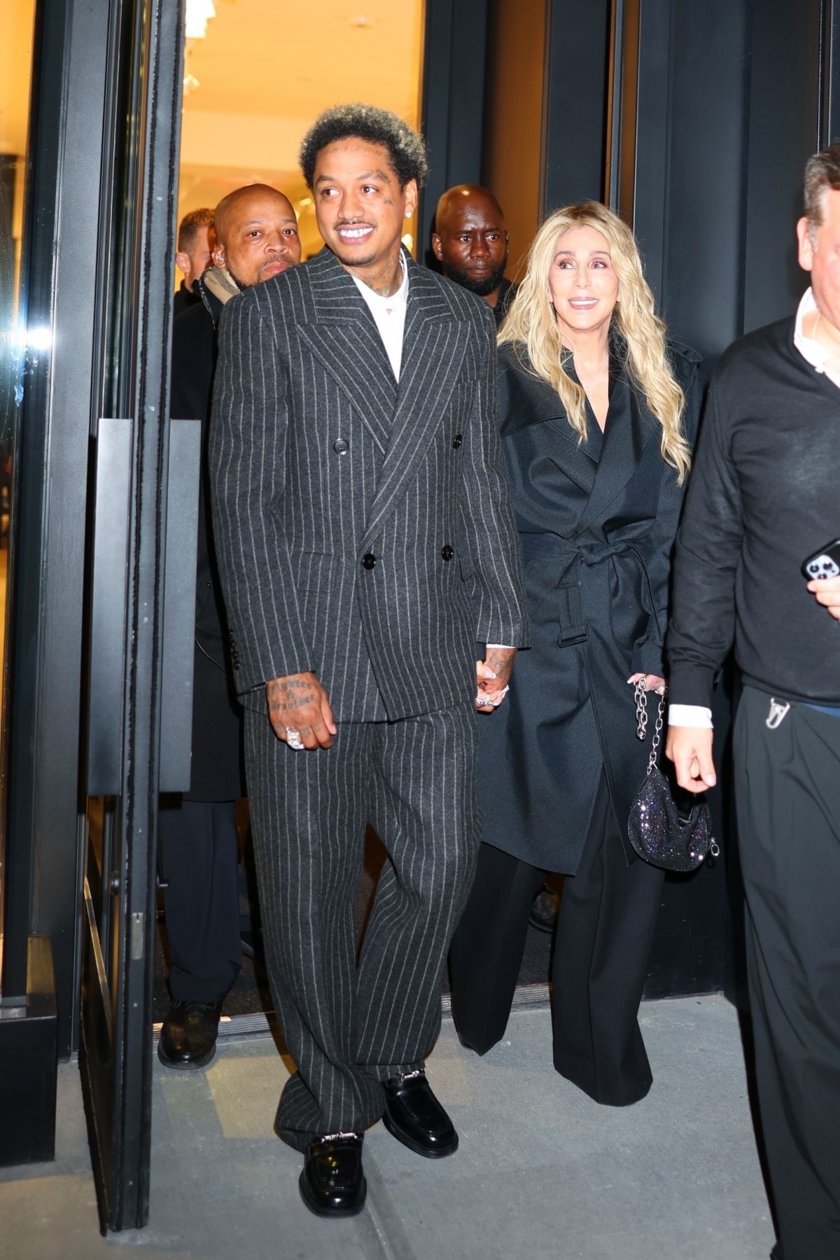 Cher and Alexander A.E. Edwards at Burberry Store Opening October 2024