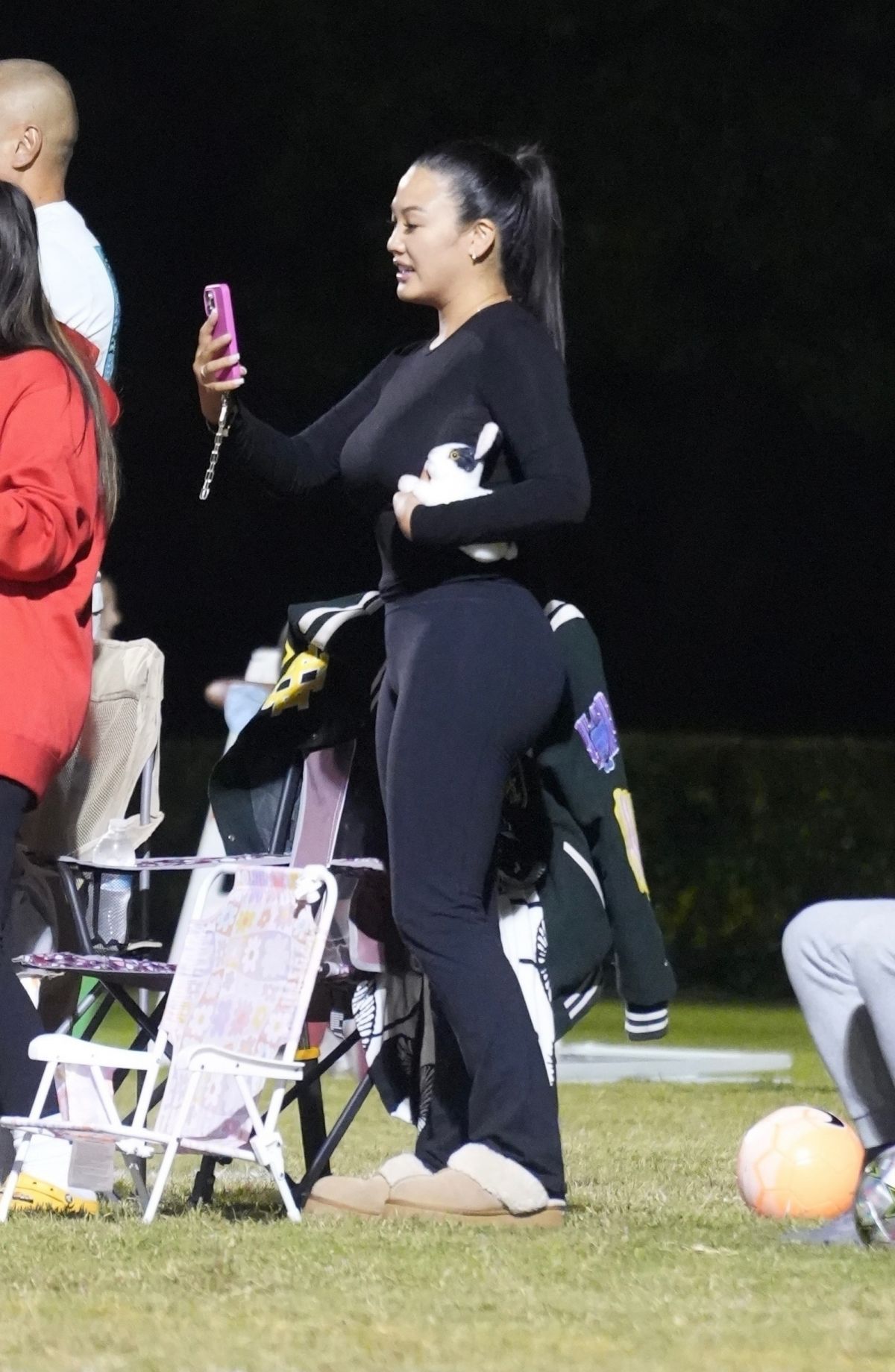 Dana Tran at a Soccer Game with Their Child in Orange County, October 2024