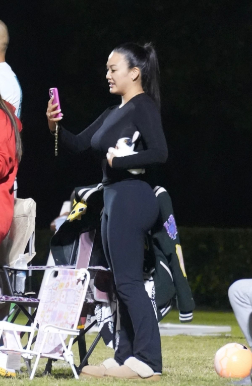 Dana Tran at a Soccer Game with Their Child in Orange County, October 2024 6