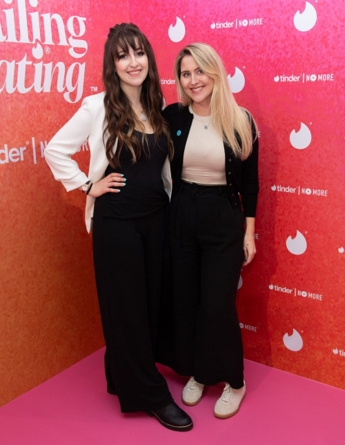 Dr Rachel Ketz and Sarah D'Angelis at Tinder's Nailing Dating Nail Bar, October 2024