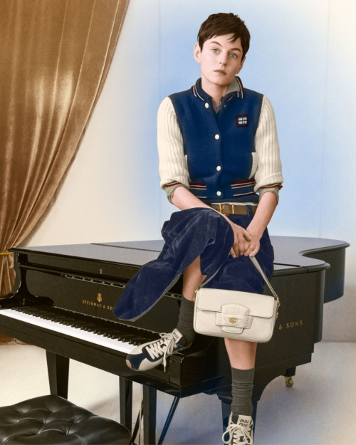 Emma Corrin in Miu Miu Holiday Campaign, November 2024 1