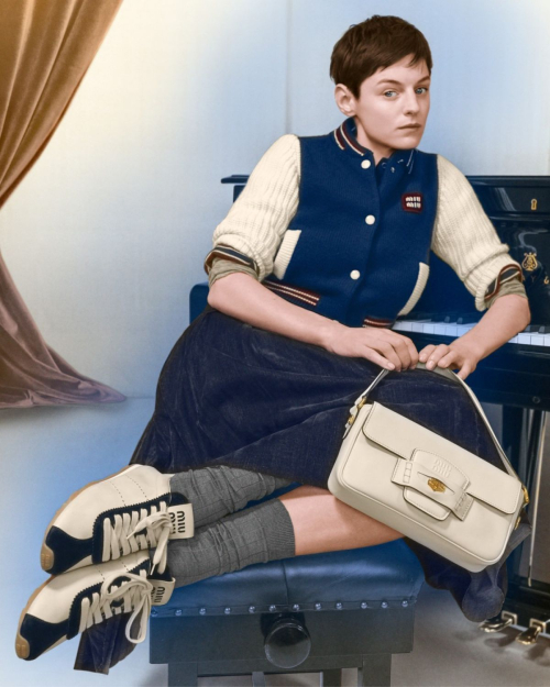 Emma Corrin in Miu Miu Holiday Campaign, November 2024 2