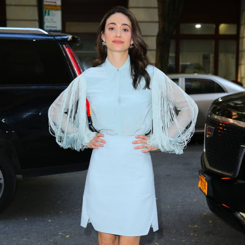 Emmy Rossum at Live with Kelly & Mark in New York, October 2024 5