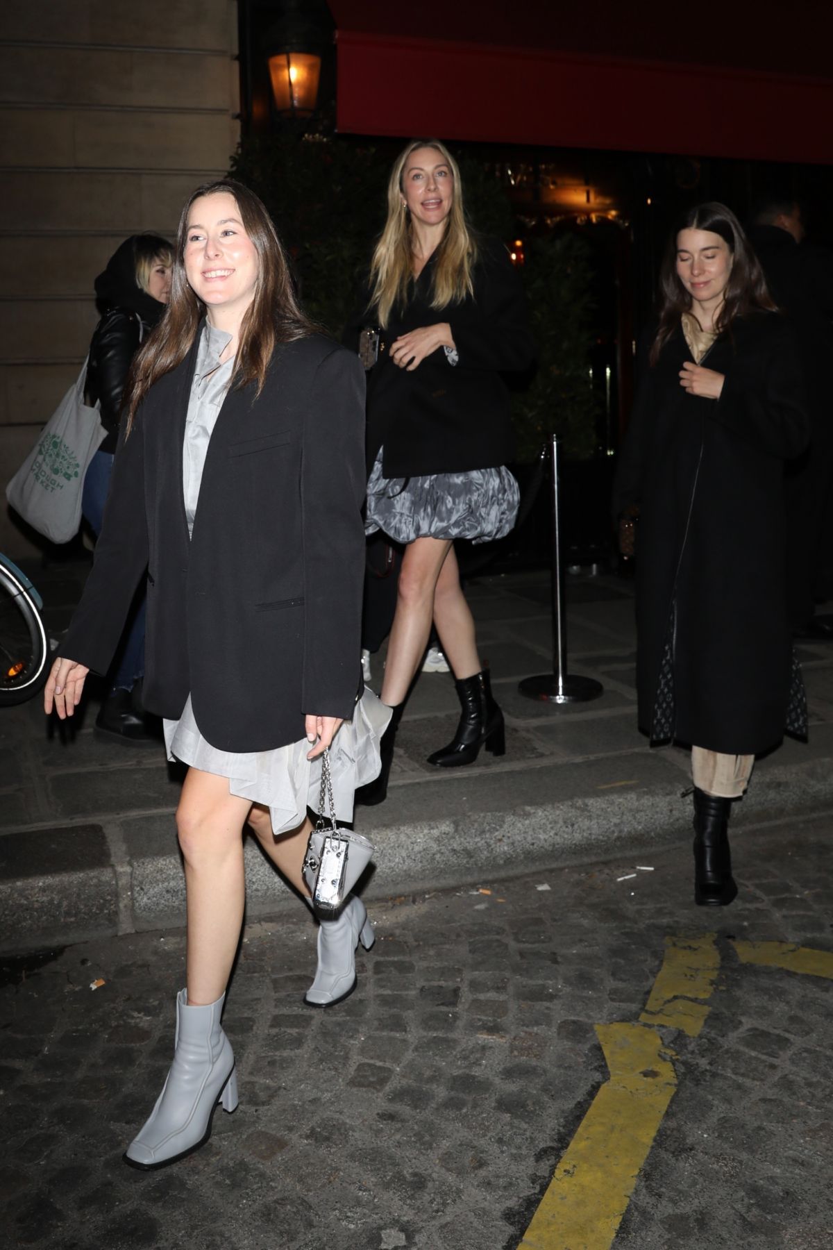 Este, Danielle, and Alana Haim Leave Louis Vuitton Afterparty at Paris Fashion Week, October 2024