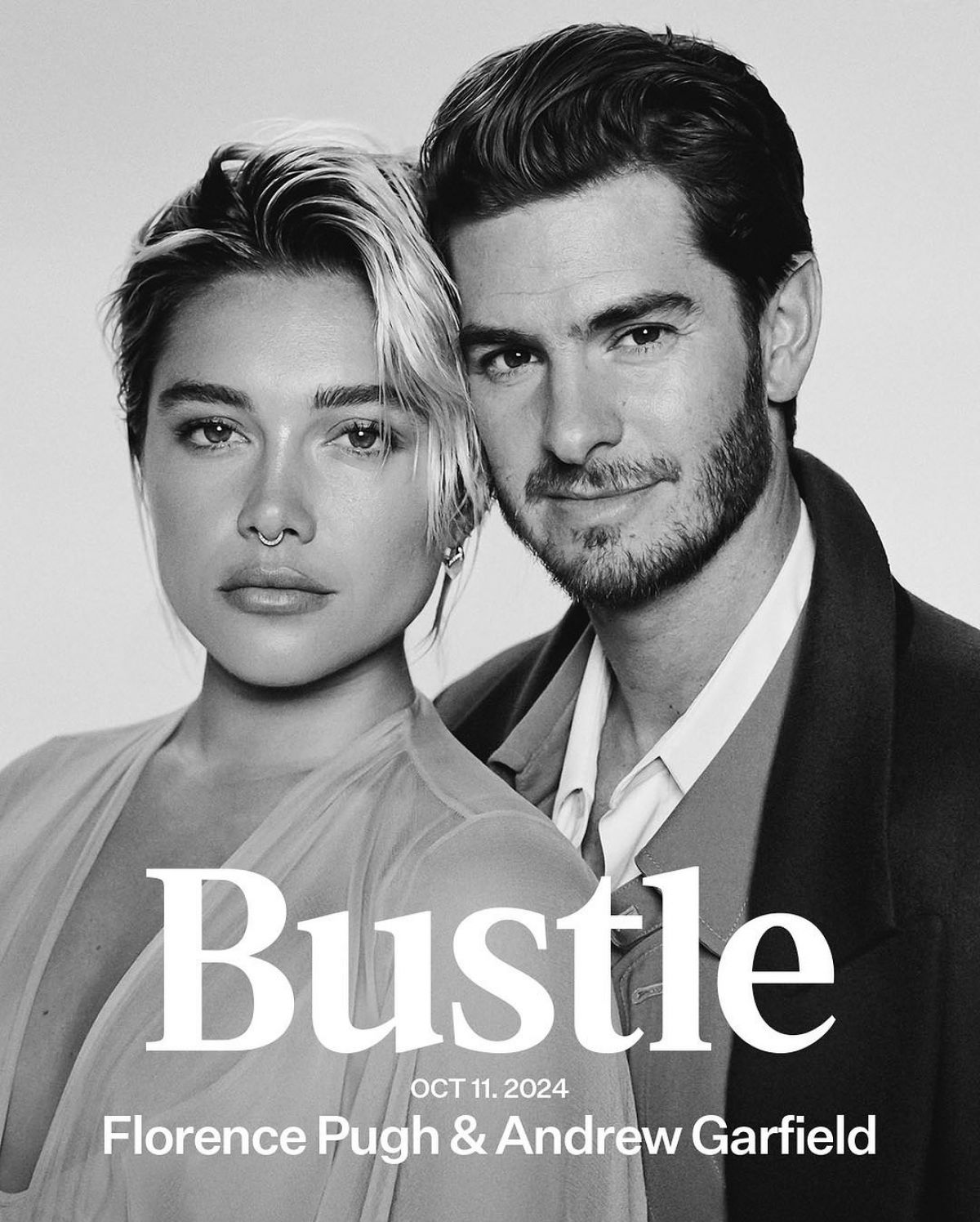 Florence Pugh and Andrew Garfield for Bustle Magazine Photoshoot, October 2024