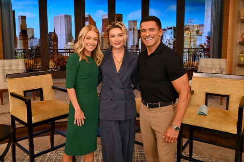 Florence Pugh at Live with Kelly and Mark in New York, October 2024 1