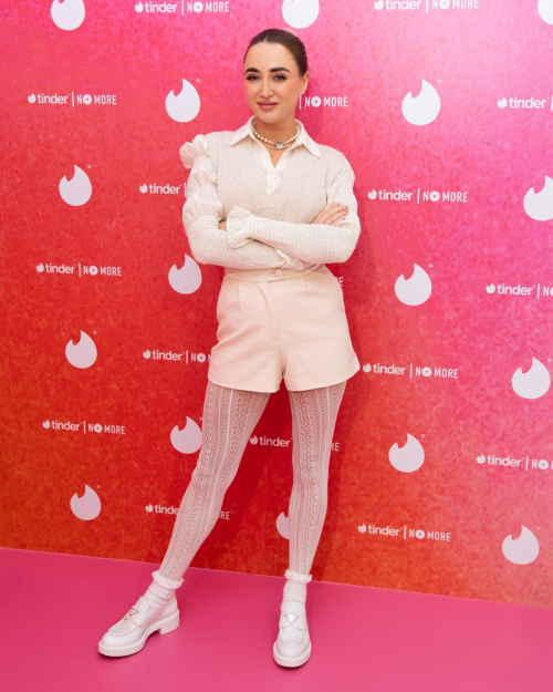 Georgia Harrison at Tinder's Nailing Dating Nail Bar Opening, October 2024