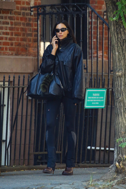 Irina Shayk in All Black Ensemble, October 2024 1