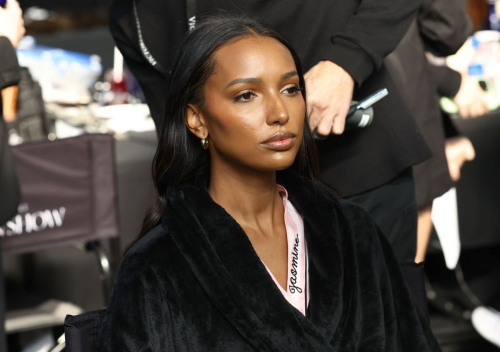 Jasmine Tookes Getting Ready for Victoria’s Secret Fashion Show October 2024