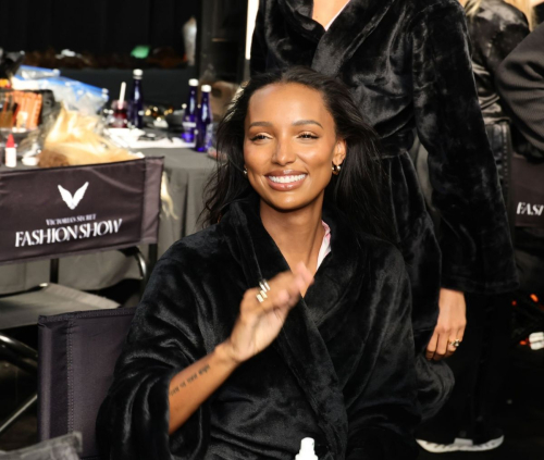 Jasmine Tookes Getting Ready for Victoria’s Secret Fashion Show October 2024 4