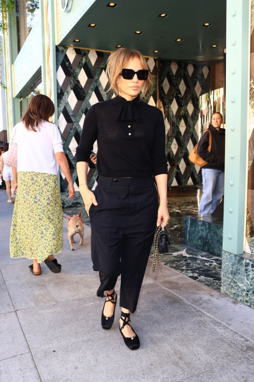 Jennifer Lopez in All Black on Rodeo Drive in Beverly Hills, October 2024 2