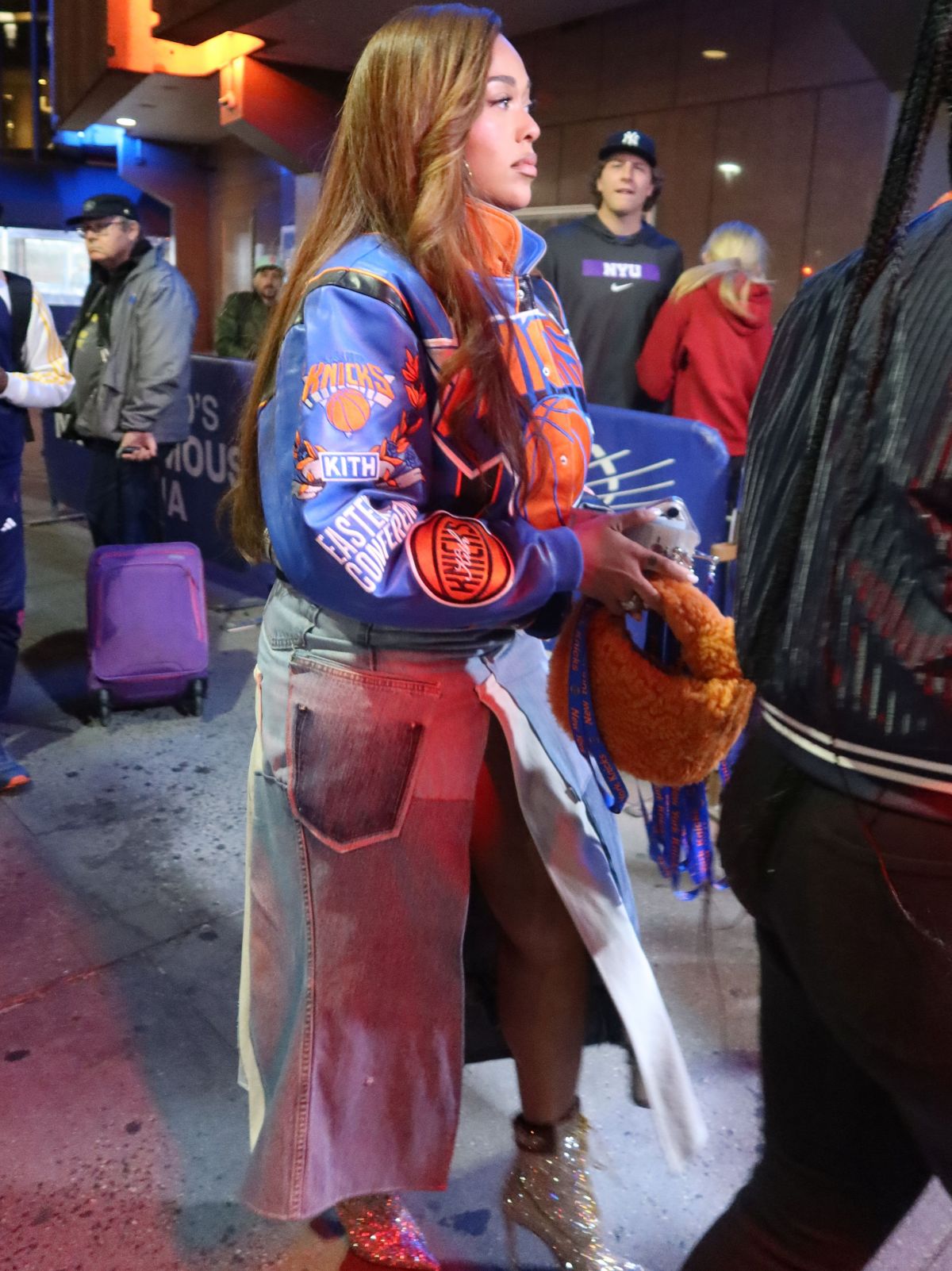 Jordyn Woods Arrives at Penn Station in New York, October 2024