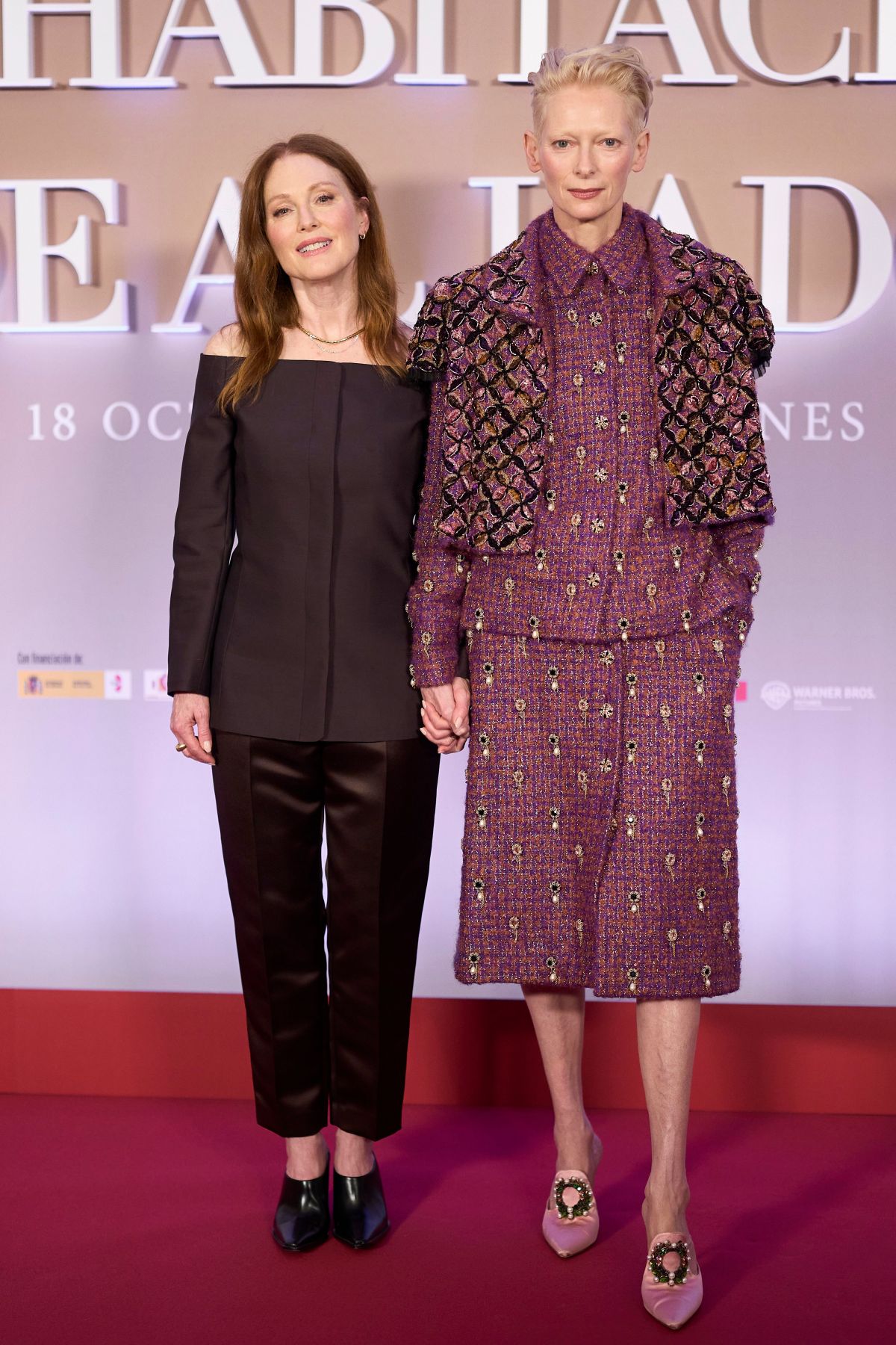 Julianne Moore and Tilda Swinton at The Room Next Door Photocall October 2024