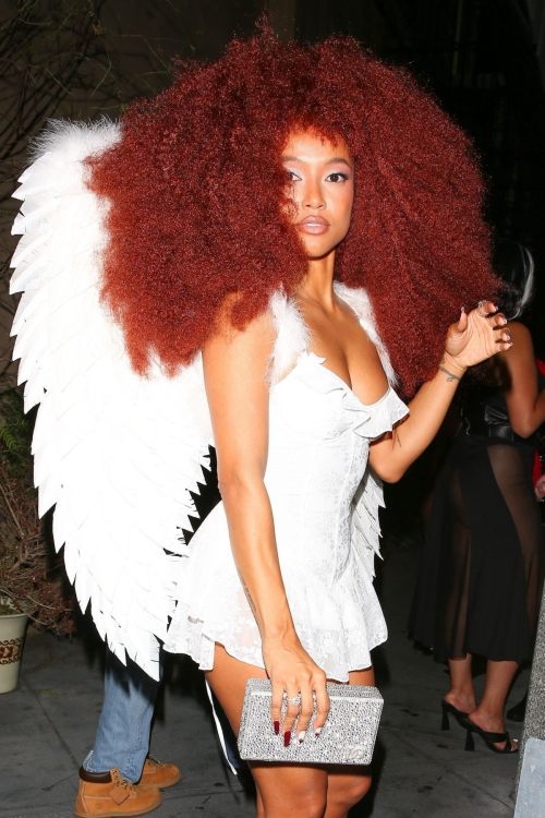 Karrueche Tran Leaves Halloween Party at Lavo West Hollywood, October 2024 5