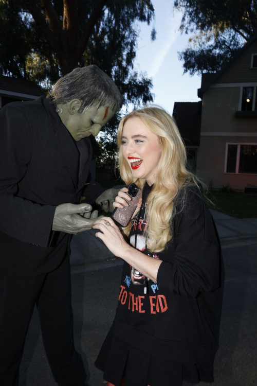 Kathryn Newton Arrives at GCDS x Universal Studios Dinner, October 2024