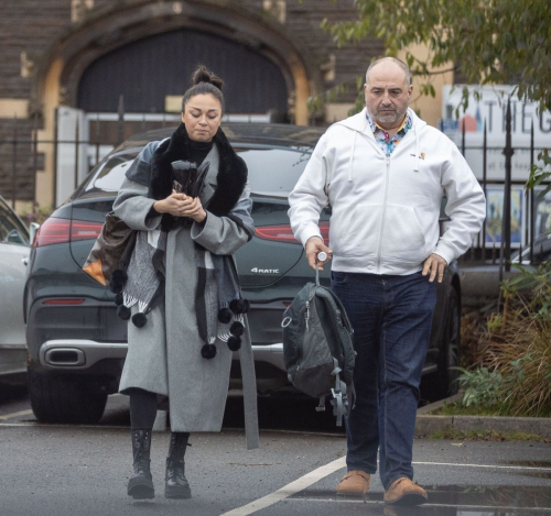 Katya Jones Wynne Evans Arrive for Rehearsals in Cardiff, October 2024