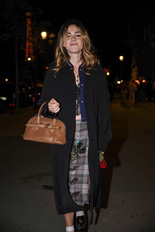 Kiernan Shipka Leaves Miu Miu Dinner Party at Paris Fashion Week, October 2024 5