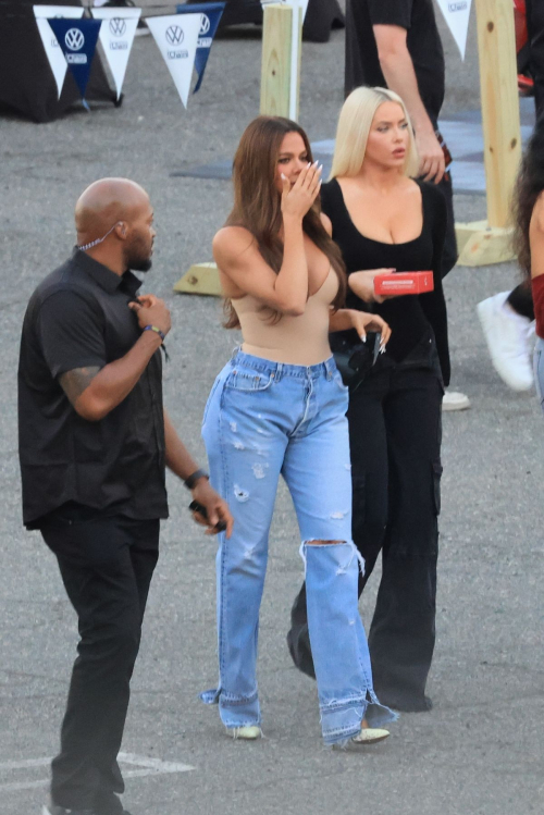 Kim and Khloe Kardashian at ChainFEST in Los Angeles, October 2024 1