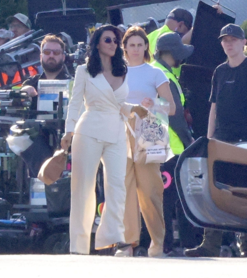 Kim Kardashian on the Set of All