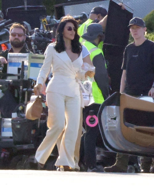 Kim Kardashian on the Set of All