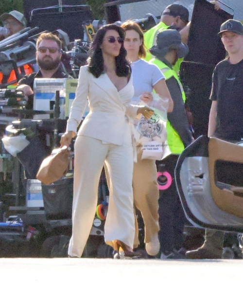 Kim Kardashian on the Set of All