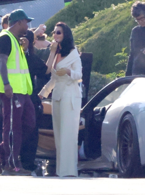 Kim Kardashian on the Set of All