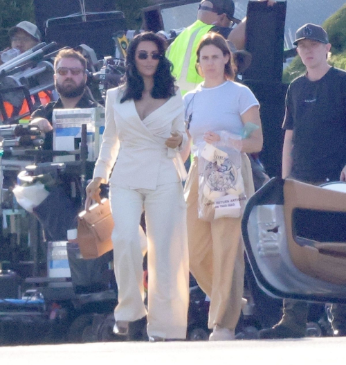 Kim Kardashian on the Set of All