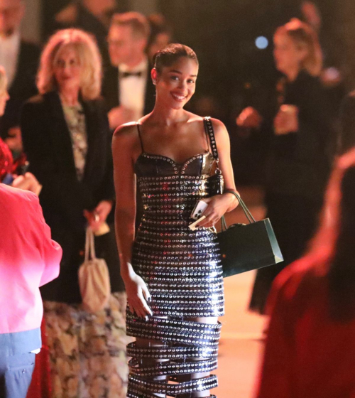 Laura Harrier Leaves Annual Academy Museum Gala, October 2024 1