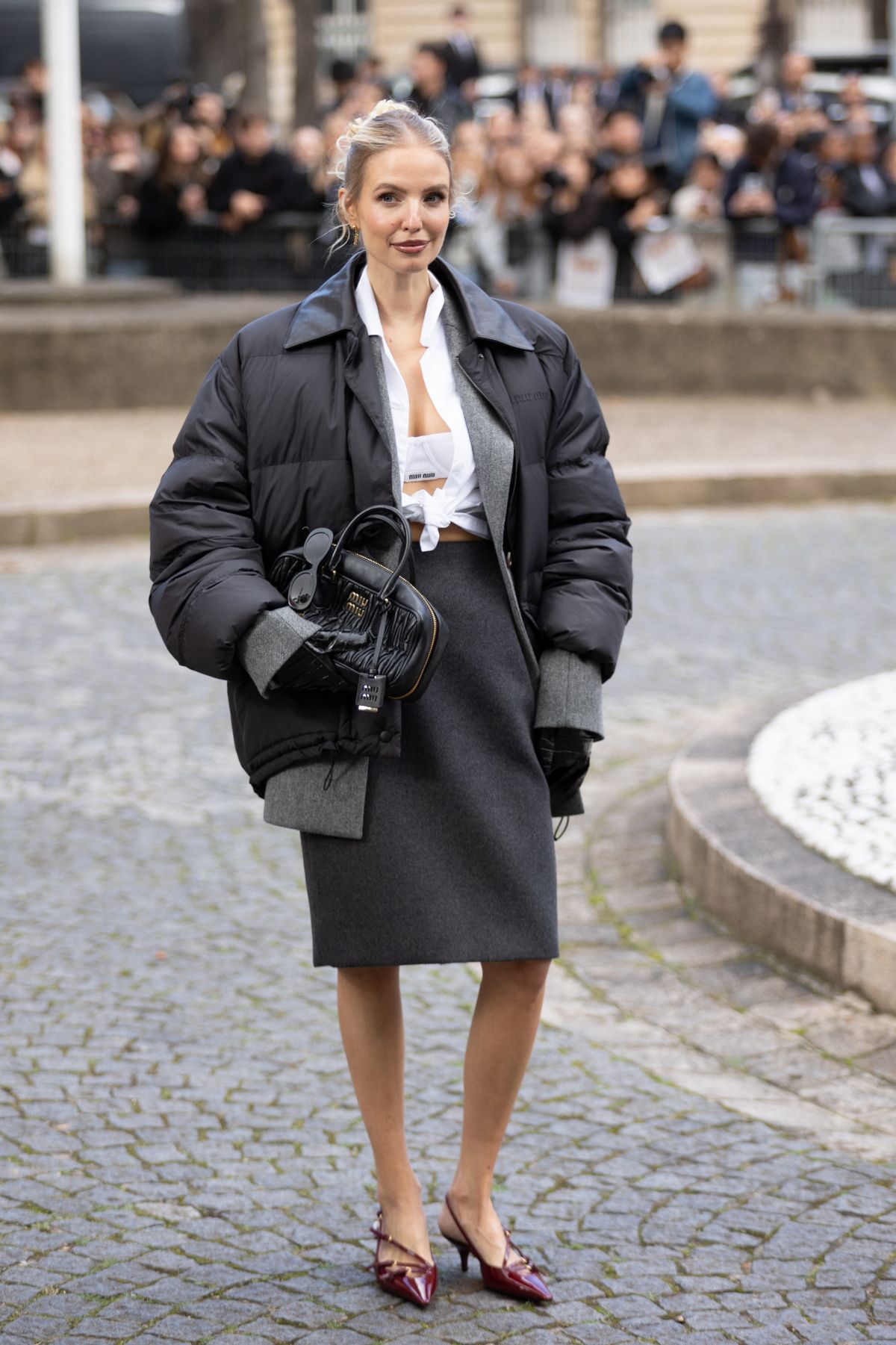 Leonie Hanne at Miu Miu Fashion Show at Paris Fashion Week, October 2024