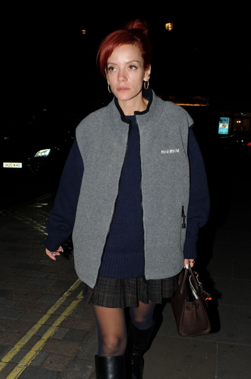 Lily Allen Leaves Chiltern Firehouse in London, October 2024 1