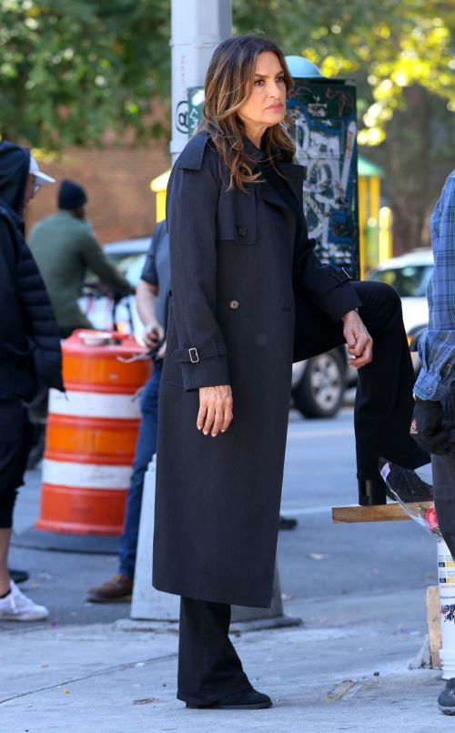 Mariska Hargitay on Set of Law & Order SVU New York, October 2024