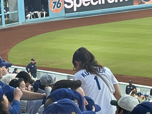 Mila Kunis and Ashton Kutcher at Dodgers World Series Game, October 2024 3