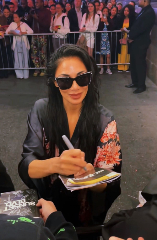 Nicole Scherzinger Meeting Fans Outside St. James Theatre, October 2024