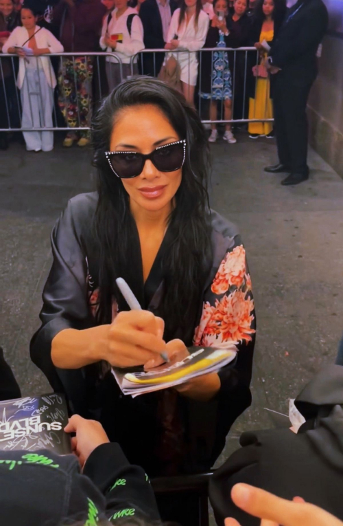 Nicole Scherzinger Meeting Fans Outside St. James Theatre, October 2024 5