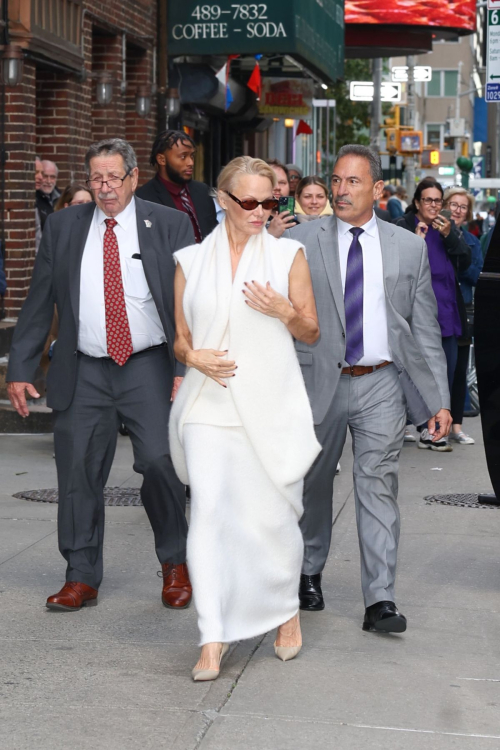 Pamela Anderson at Stephen Colbert Show in New York, October 2024 4