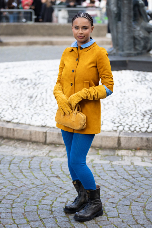 Paola Locatelli at Miu Miu Fashion Show at Paris Fashion Week, October 2024