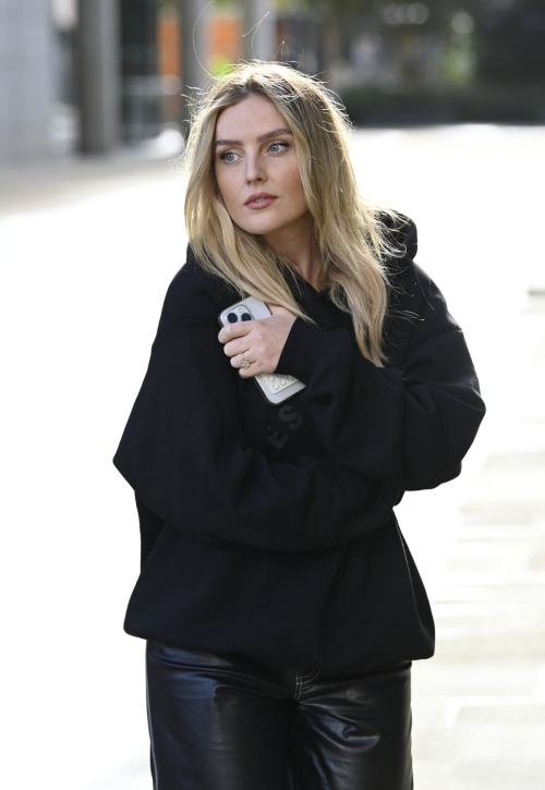 Perrie Edwards Flashing Engagement Ring in Manchester, October 2024 1