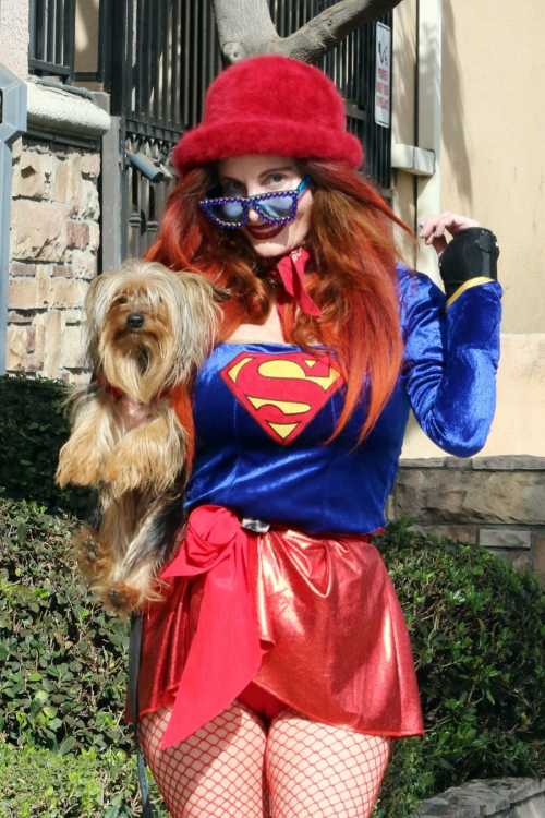 Phoebe Price in Supergirl Halloween Costume, October 2024 1