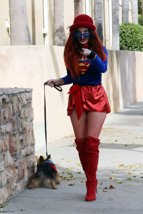 Phoebe Price in Supergirl Halloween Costume, October 2024 4