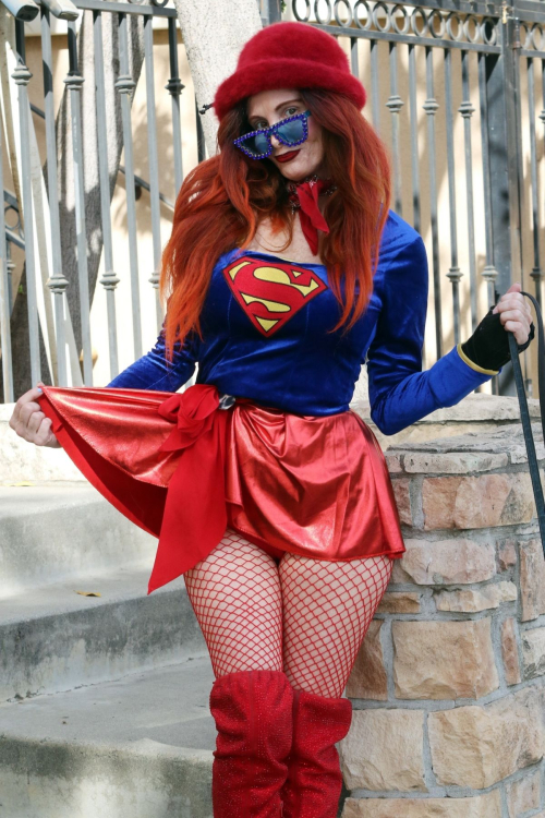 Phoebe Price in Supergirl Halloween Costume, October 2024 5