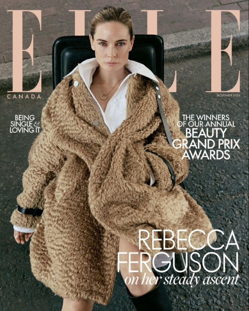 Rebecca Ferguson on the Cover of Elle Canada, November 2024