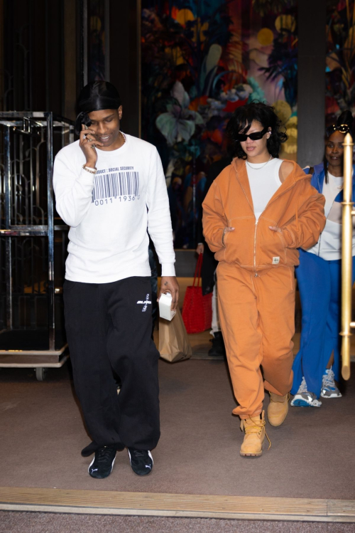 Rihanna and ASAP Rocky Leave Hotel New York, October 2024 5