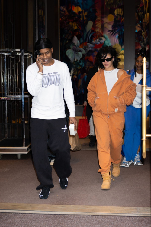 Rihanna and ASAP Rocky Leave Hotel New York, October 2024 6