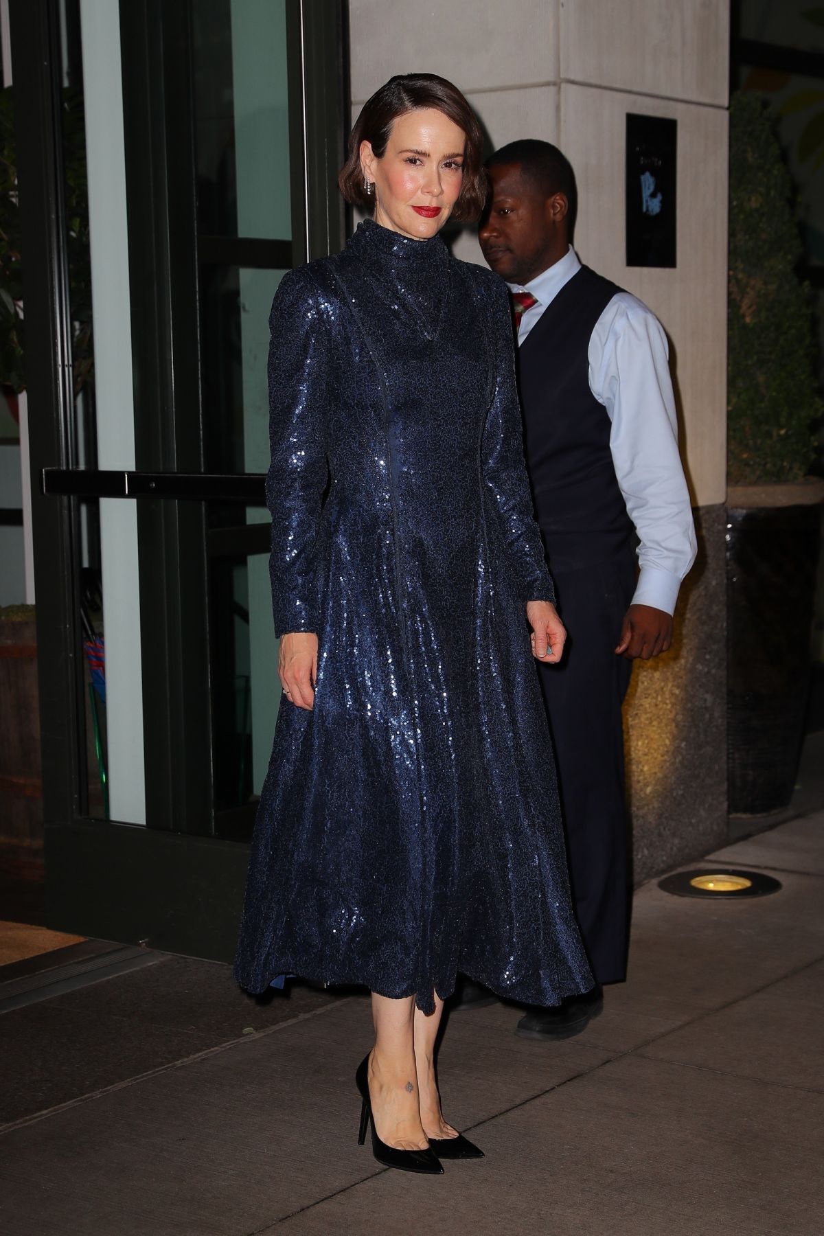 Sarah Paulson Leaves Whitby Hotel in New York, October 2024