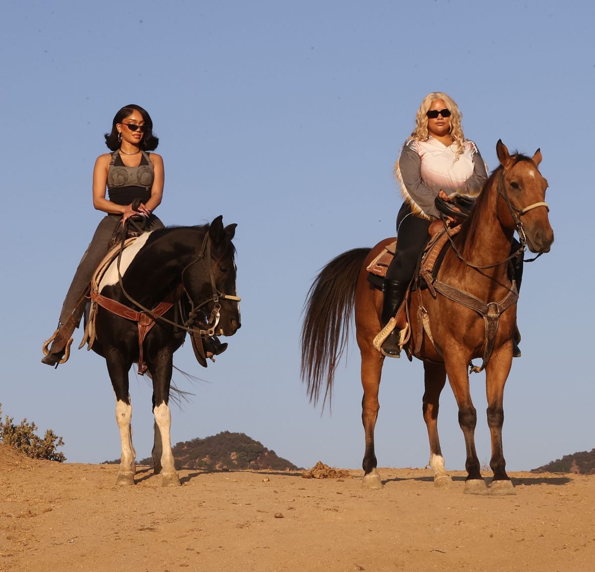 Saweetie and Shygirl Horseback Riding in Hollywood Hills, October 2024