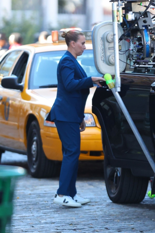 Scarlett Johansson on Set of Jurassic World Rebirth in New York, October 2024 5