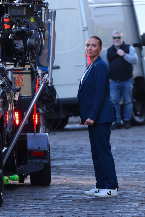 Scarlett Johansson on Set of Jurassic World Rebirth in New York, October 2024 8