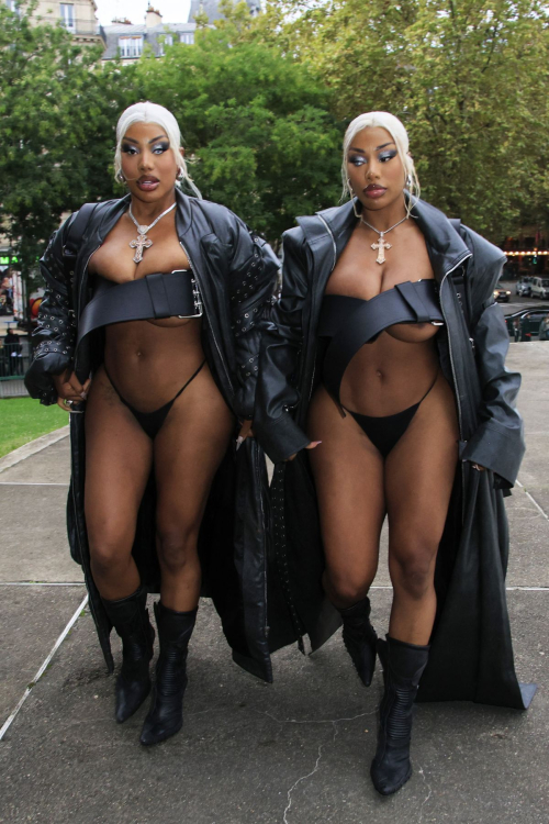 Shannon and Shannade Clermont at Luis de Javier Womenswear Show, September 2024