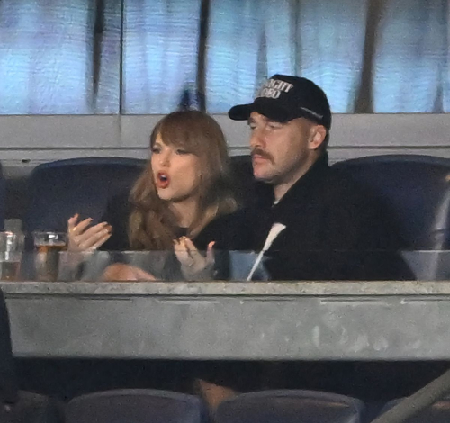 Taylor Swift and Travis Kelce at Game 1 of 2024 ALCS October 2024 3